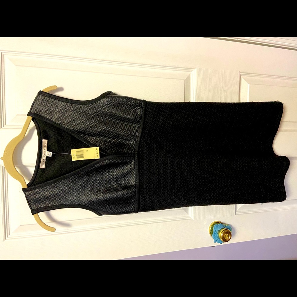 Black textured Max Studio dress great LBD for work